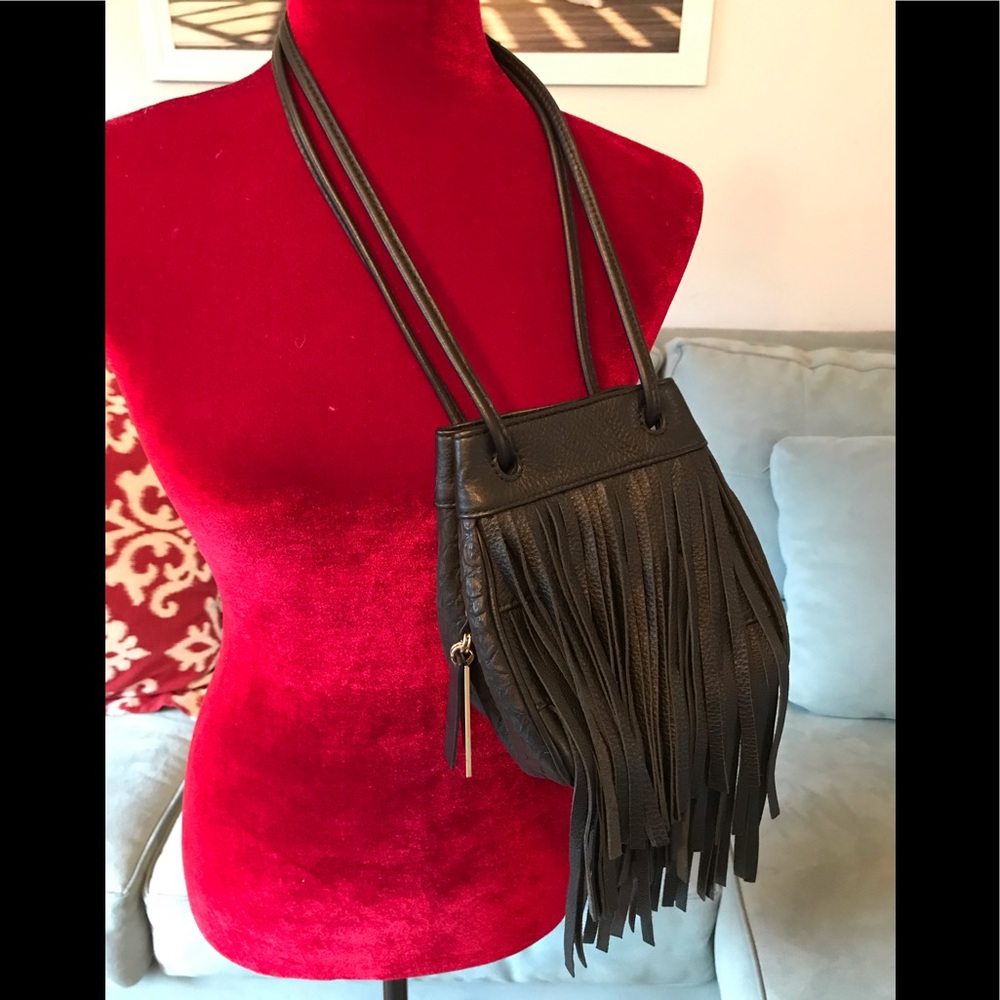 New Vince Camuto Black Leather Purse Bag